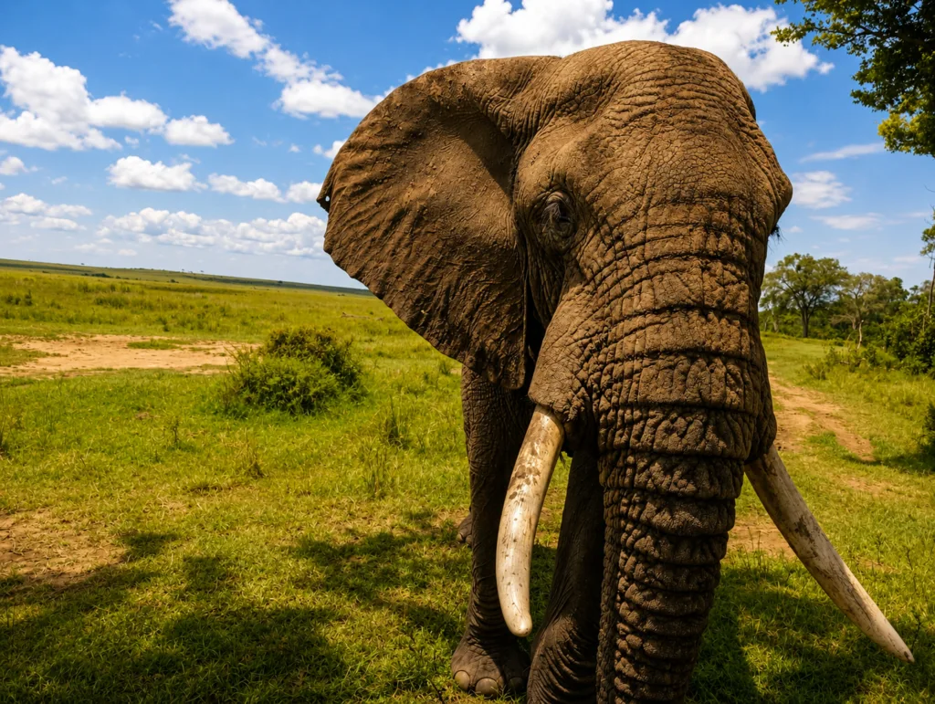 Éléphant dans la nature kenyane