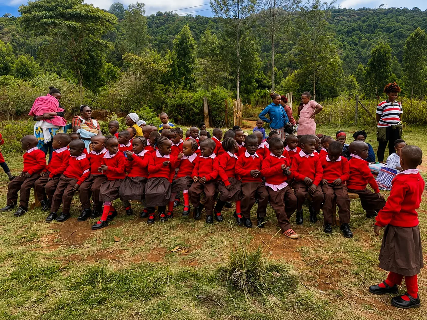 Les enfants de l’école maternelle de Subukia